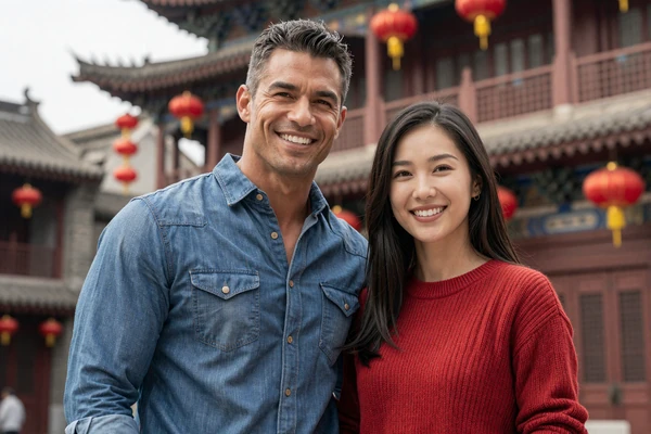 Mark and Mei couple photo - American man and Chinese woman real love story